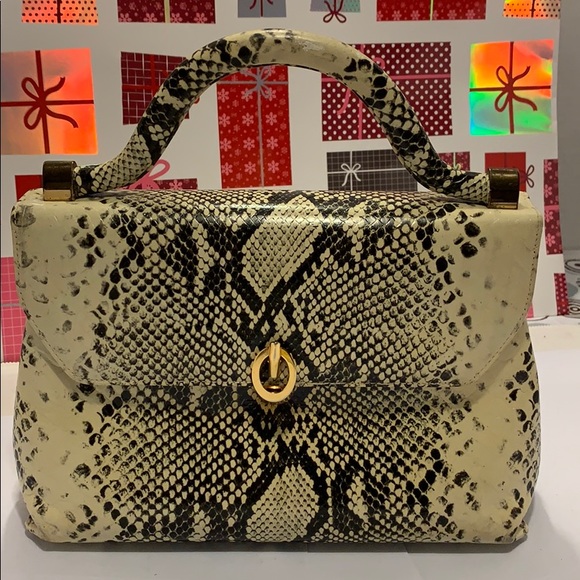 VINTAGE ITEM SAKS Fifth Avenue Snake Skin Purse - Picture 2 of 8